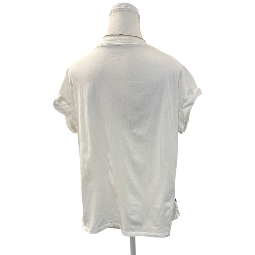 All Saints Monochrome Oversized Floral Short Sleeve Tee Size Small - Picture 5 of 7
